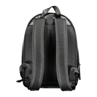 Black Polyurethane Men's Backpack