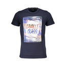 Blue Cotton Men's T-Shirt