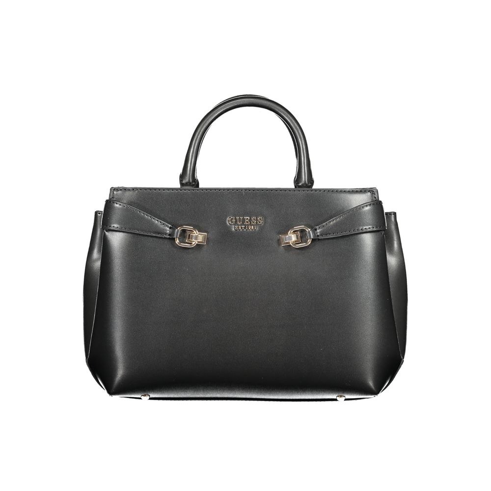 Black Polyurethane Women's Handbag