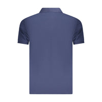 Blue Cotton Men Polo Shirt