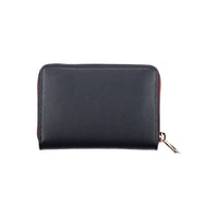 Blue Polyurethane Women Wallet