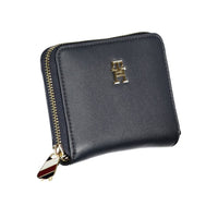 Blue Polyurethane Women Wallet