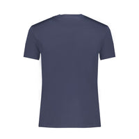 Blue Cotton Men's Slim-Fit T-Shirt