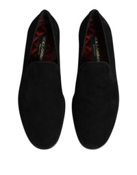 Black Suede Slip On Loafers Formal Shoes
