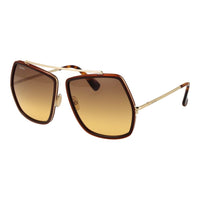 Brown Metal Sunglasses