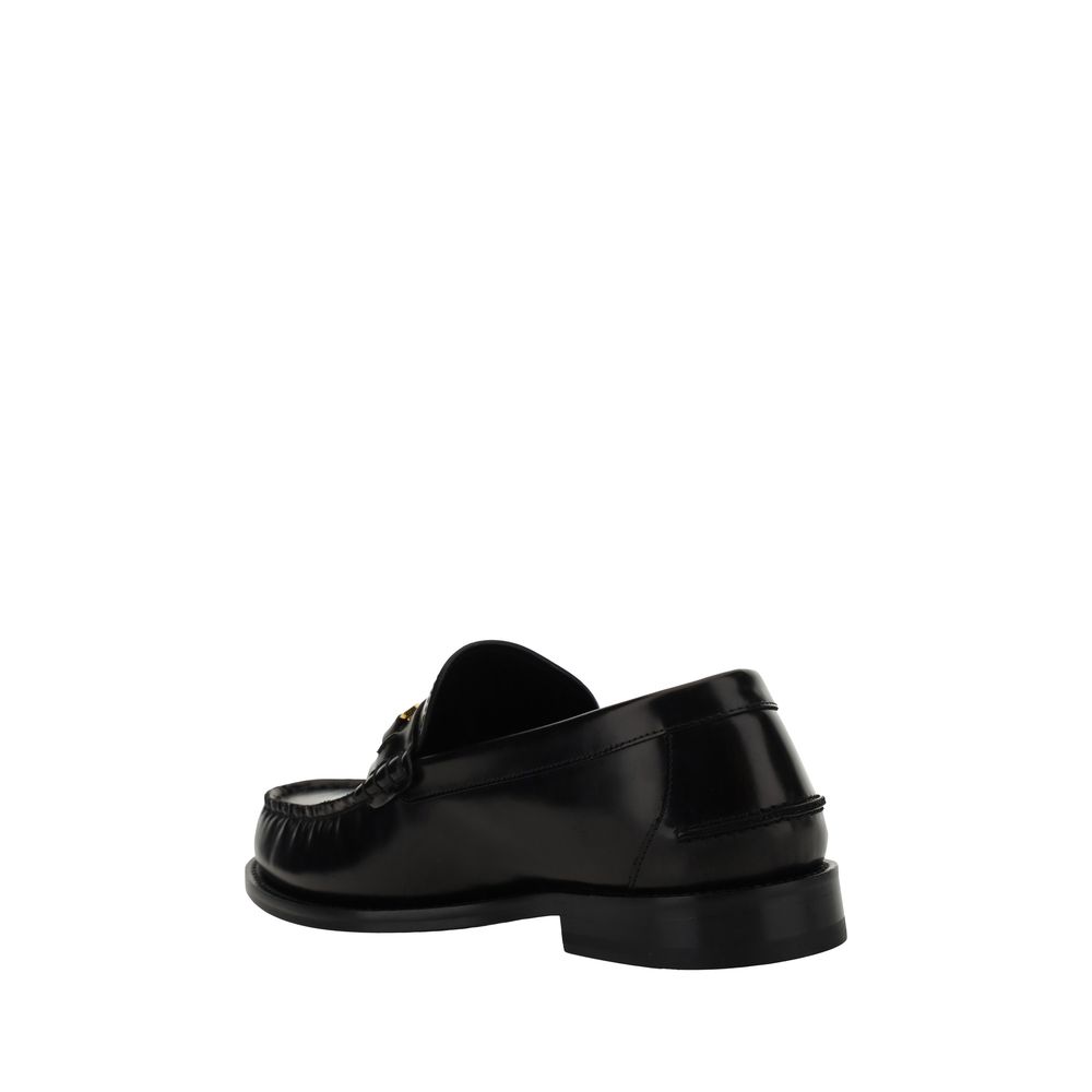 Black Calf Leather Bos Taurus Slip-On Loafers