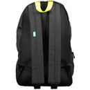 Black Recycled Polyester Men Backpack