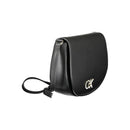 Black Polyurethane Women Shoulder Bag