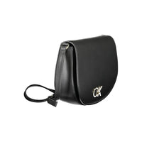 Black Polyurethane Women Shoulder Bag