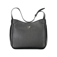 Black Polyurethane Women Handbag