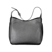 Black Polyurethane Women Handbag