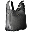 Black Polyurethane Women Handbag