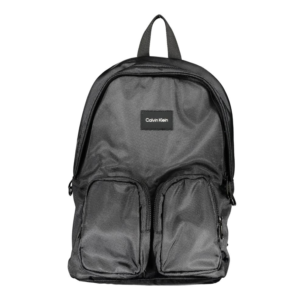 Nero Polyester Mens Backpack