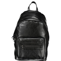 Black Polyester Men's Backpack