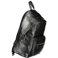 Black Polyester Men's Backpack