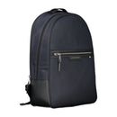 Blue Recycled Polyester Men Backpack