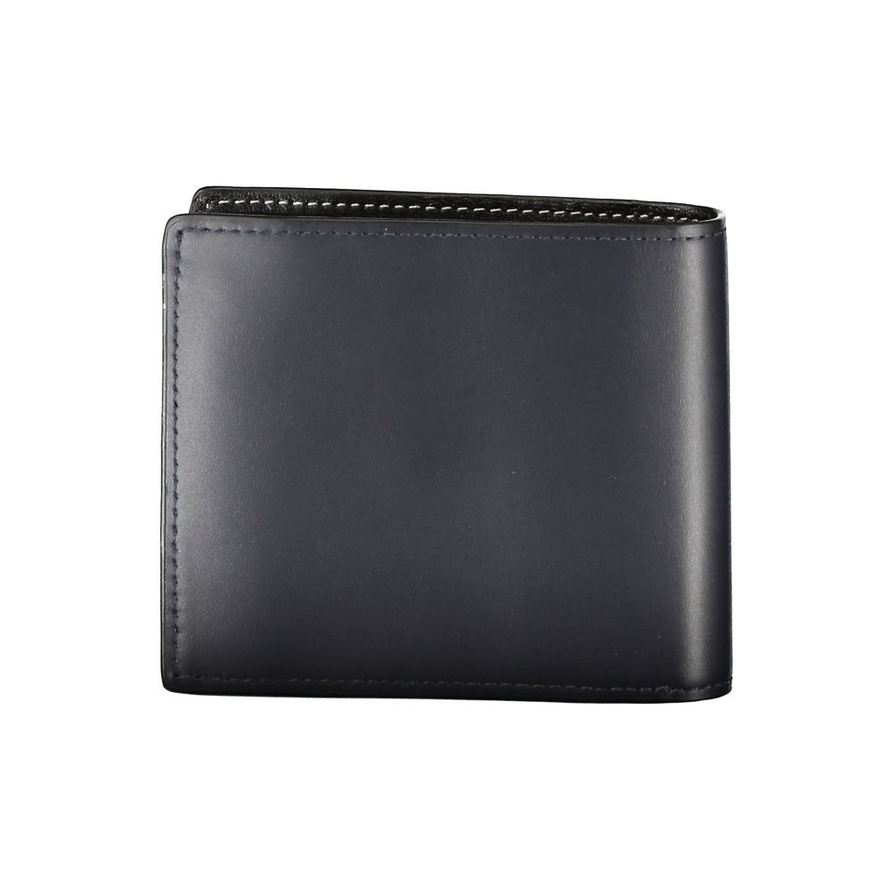 Blue Leather Men Wallet