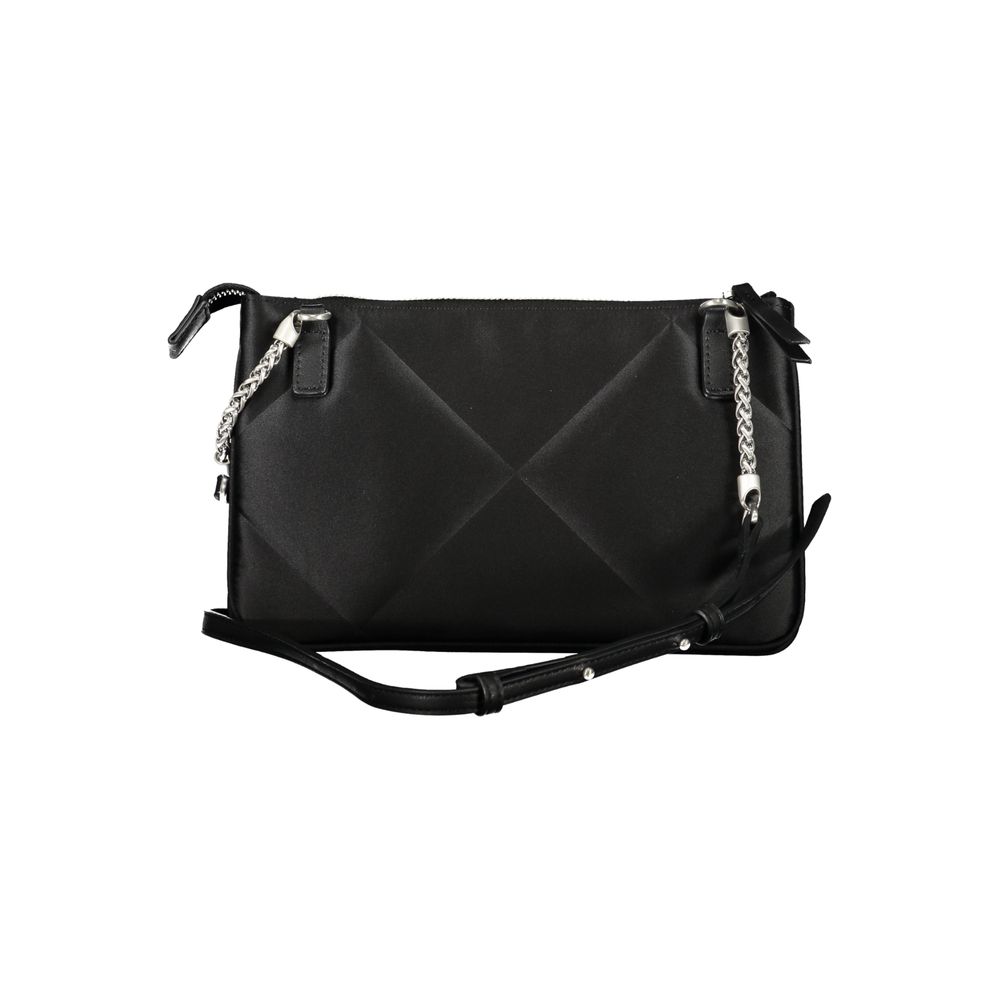 Black Polyester Women Shoulder Bag