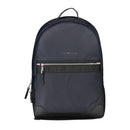 Blue Polyester Men Backpack