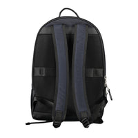 Blue Polyester Men Backpack