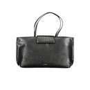 Black Polyester Women Handbag