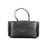 Black Polyester Women Handbag