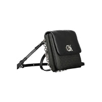Black Polyester Women Handbag