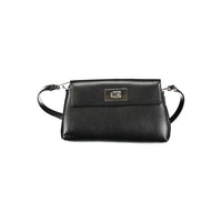 Black Polyester Women Handbag