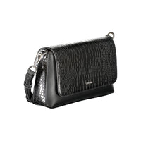Black Polyurethane Women Handbag