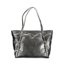 Black Polyurethane Women Handbag