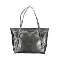 Black Polyurethane Women Handbag