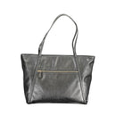Black Polyurethane Women Handbag