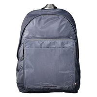Blue Polyester Men Backpack