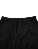 Black Cotton Logo Tape Men Jogger Pants