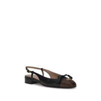 Black Goatskin Ballet Flats
