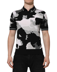 Multicolor Camouflage Collared Polo T-shirt