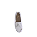 White Calf Leather Bos Taurus Slip-On Loafers