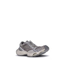 Gray Polyethylene Athletic Sneakers
