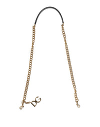 Brown Leopard Gold Brass Chain Accessory Shoulder Strap