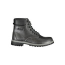 Black Polyurethane Women Ankle Boot