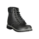 Black Polyurethane Women Ankle Boot