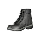 Black Polyurethane Women Ankle Boot