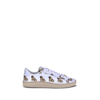 White Calf Leather Bos Taurus Low Top Sneakers