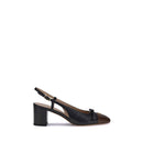 Black Calf Leather Bos Taurus Mid Heel Pumps