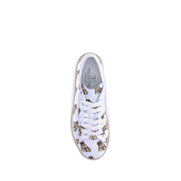 White Calf Leather Bos Taurus Low Top Sneakers