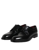 Black Calf Leather Lace Up Dress Derby Shoes