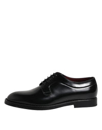 Black Calf Leather Lace Up Dress Derby Shoes