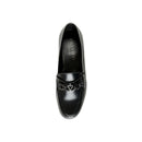 Black Leather Slip-On Loafers