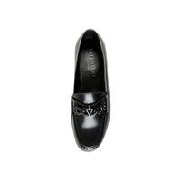 Black Leather Slip-On Loafers