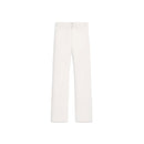 White Cotton Straight-Leg Jeans